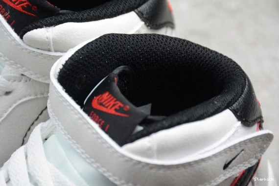 Black Kids 07 1 Air Force Mid White Red 314197-101 Nike 0306